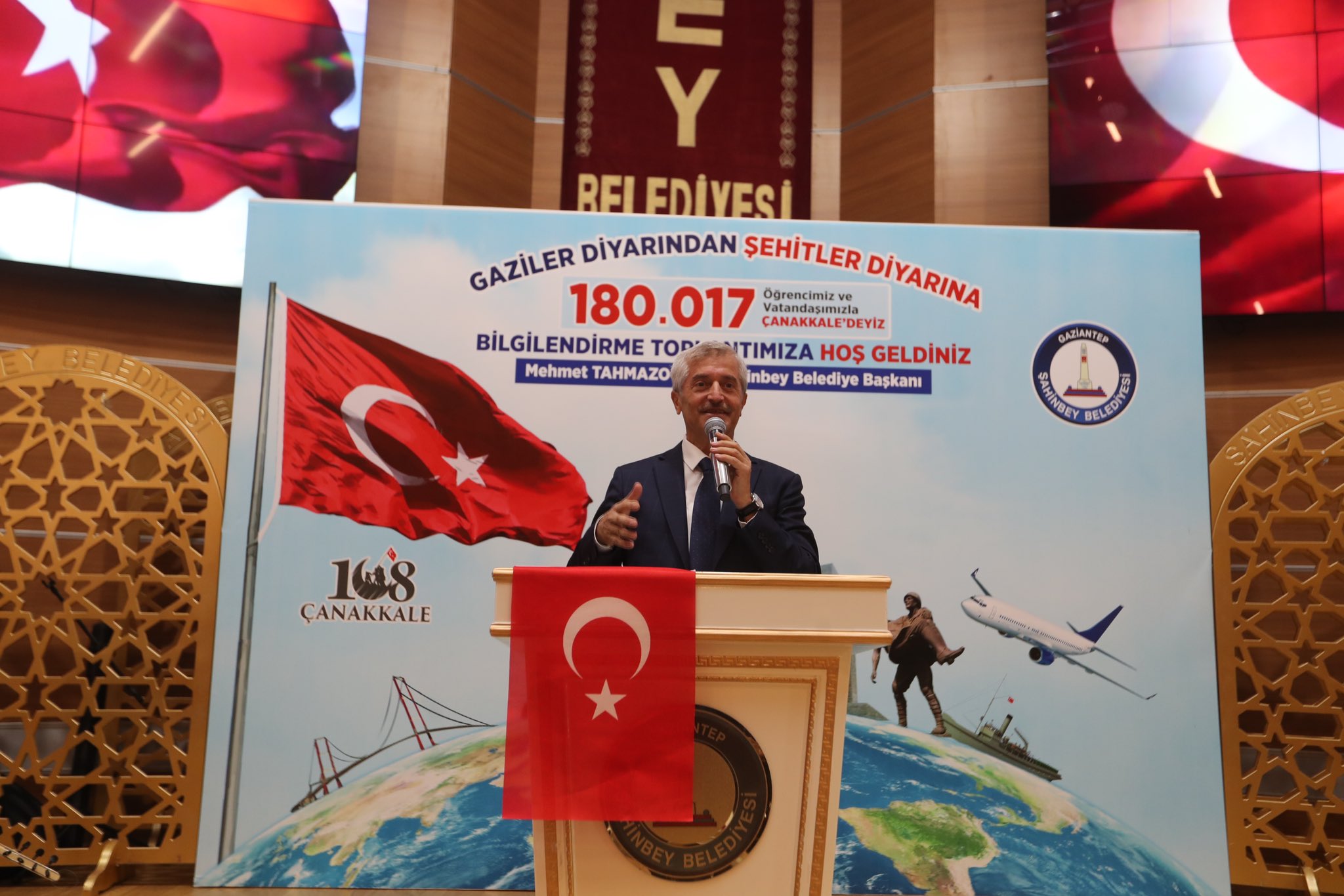 BAŞKAN TAHMAZOĞLU : “GAZİ TORUNLARI ÇANAKKALE DESTANINI YERİNDE YAŞIYOR”  