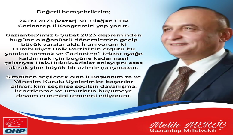 CHP Gaziantep Milletvekili Melih