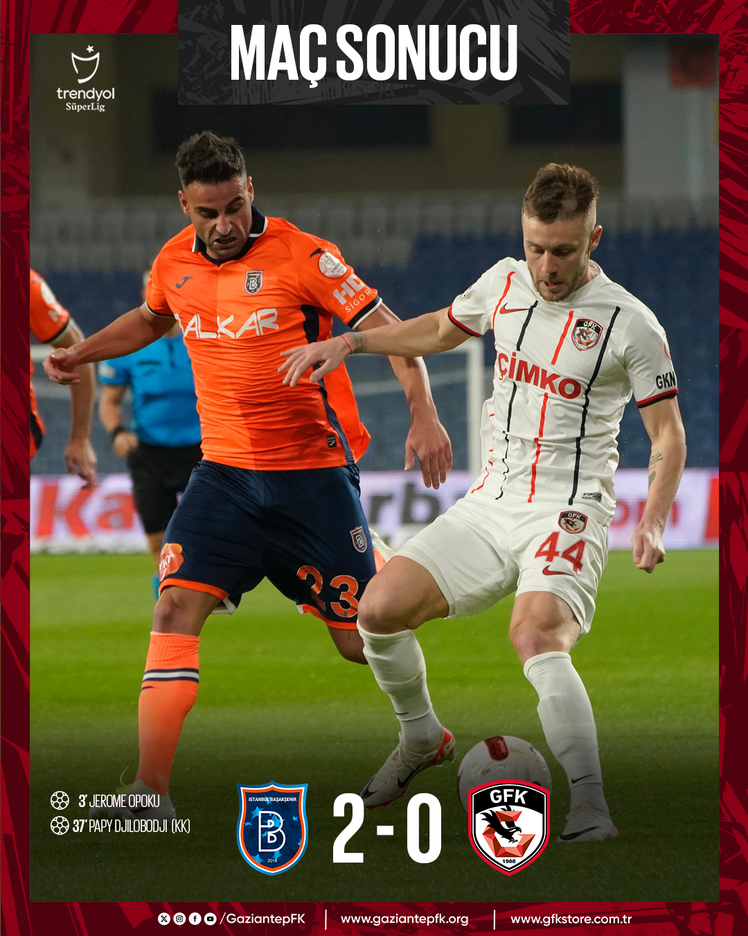 Başakşehir'e takıldık 2-0