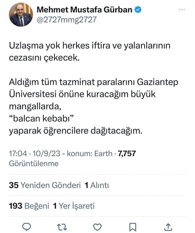 Gürban, hakkındaki iddialara ilişkin davayı kazandı