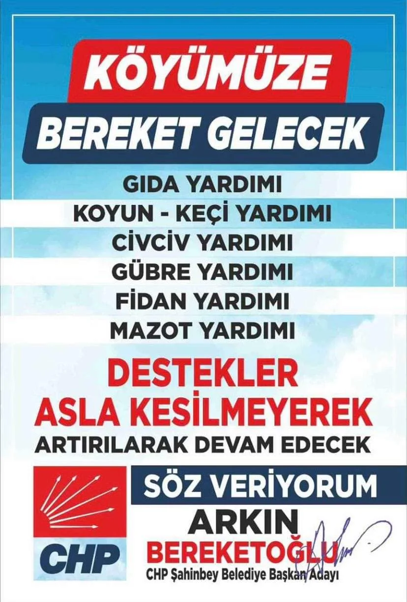 Şahinbey'E Bereket Gelecek