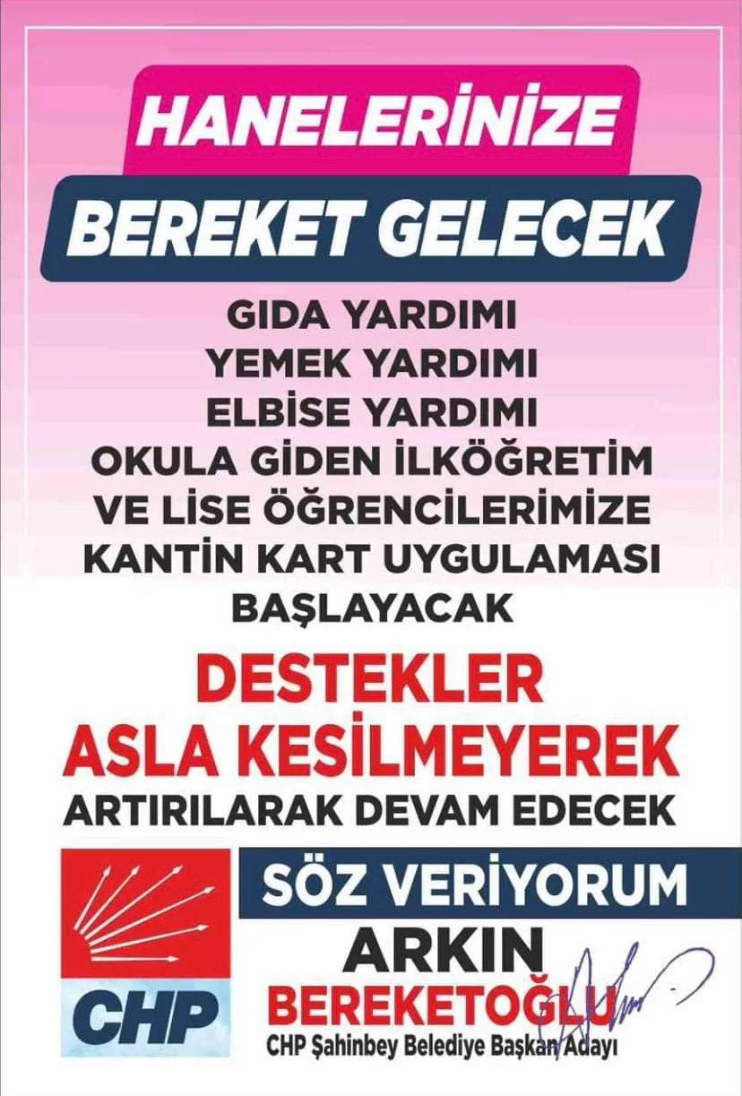 Şahinbey'E Bereket Gelecek