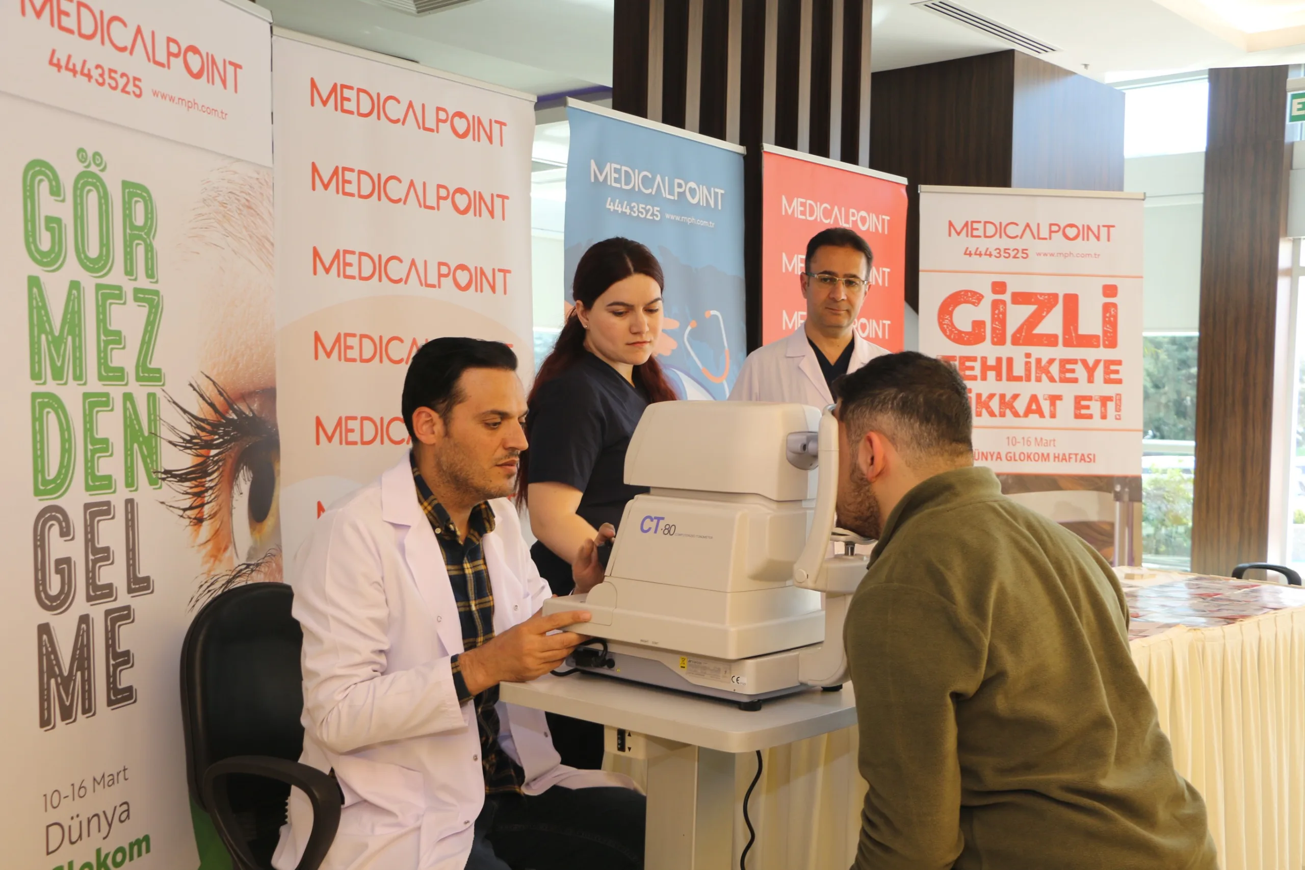 Medical Point’te Misafirlere Göz Tansiyonu Ölçümü Yapıldı.