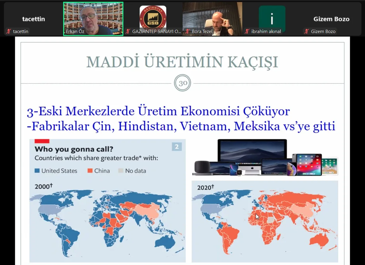 BİLGİ EKONOMİSİ, GSO YENİ NESİL SANAYİCİ PLATFORMU'NUN DÜZENLEDİĞİ PROGRAMDA KONUŞULDU