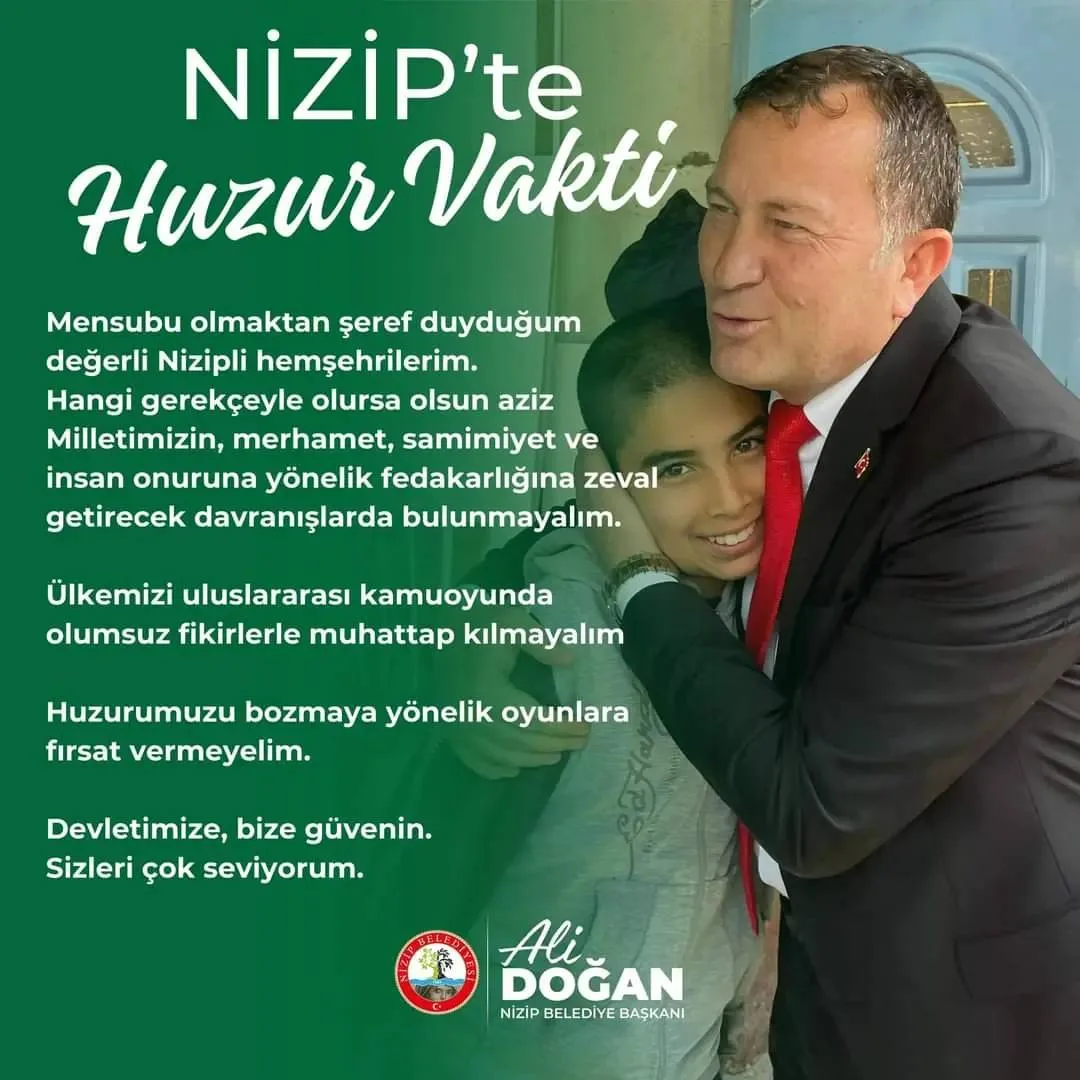 Belediye Başkanı Doğan, 'Devletimize ve Bize Güvenin'