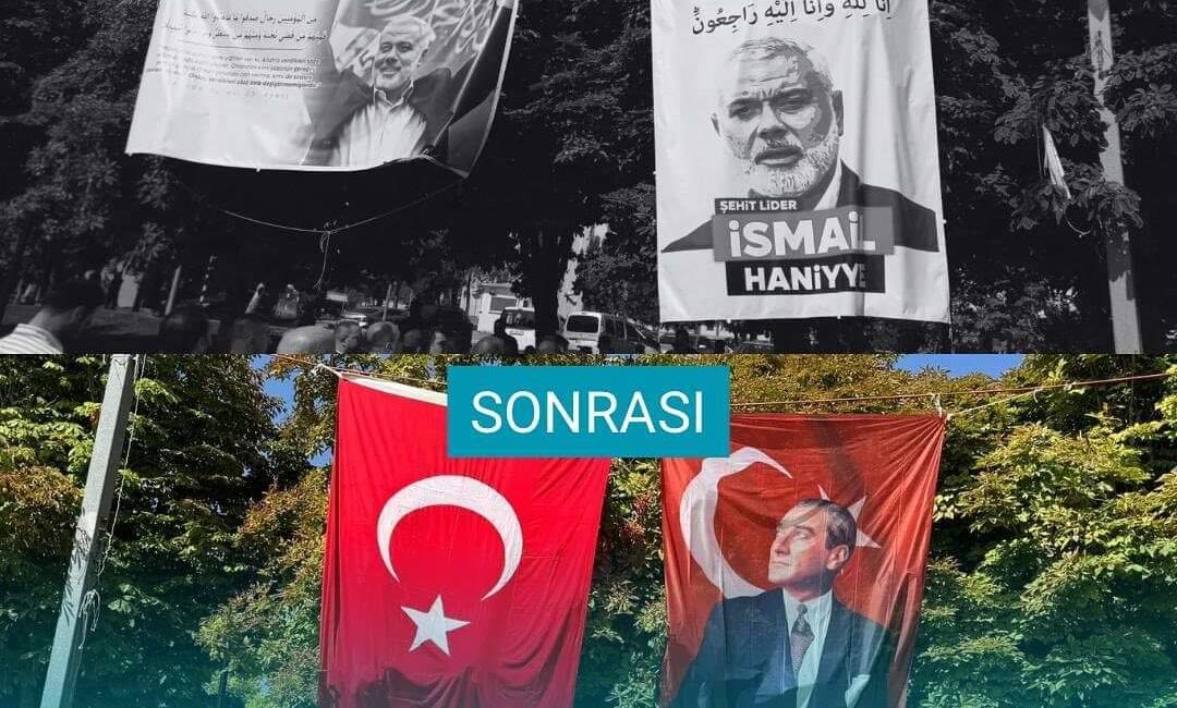 Törenin yapıldığı Demokrasi Meydanı'na