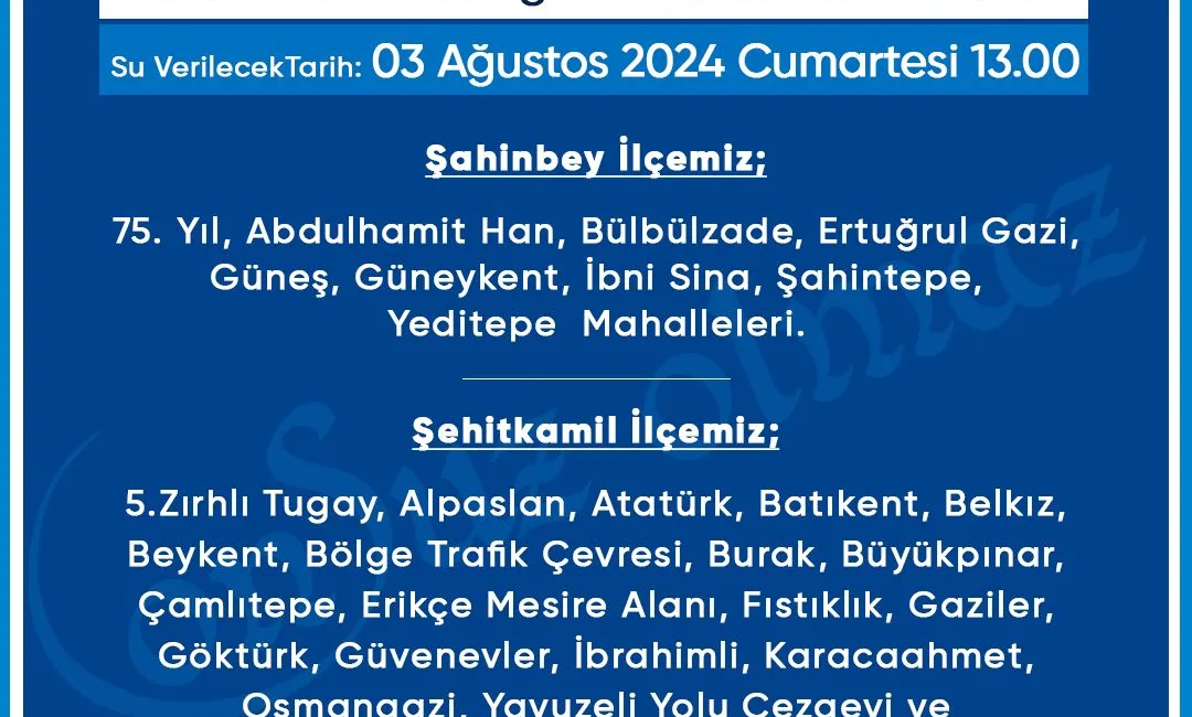 Gaziantep’e su sağlayan Mizmilli